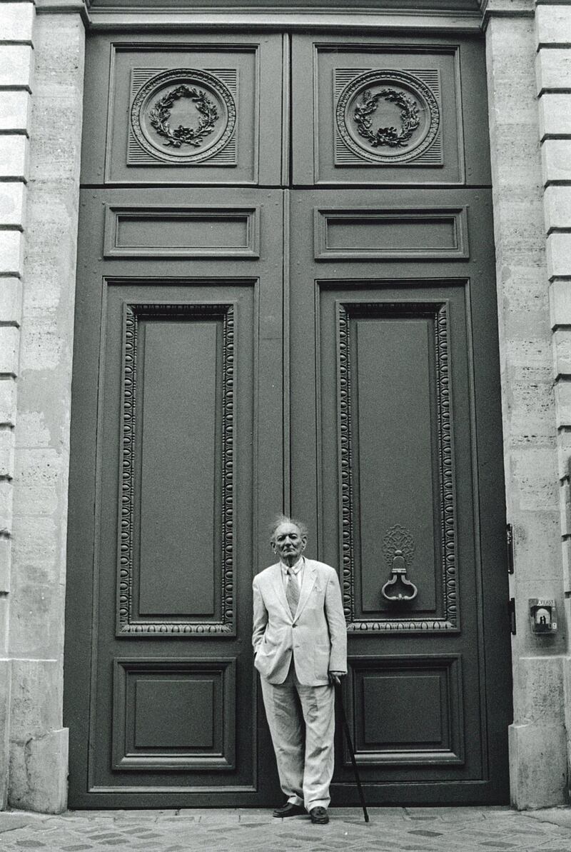 The CCI celebrated the 80th birthday of playwright Brian Friel in 2009. Friel is shown here outside the front door of the 18th century building. Photograph: John Minihan