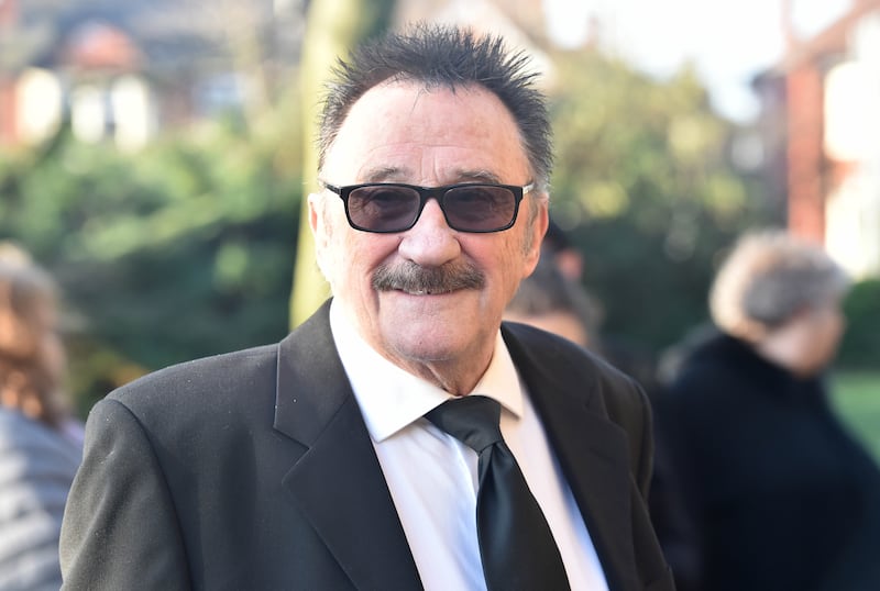 Paul Elliott, the comedian better known as Paul Chuckle, was in attendance at the funeral. Photograph: Steve Allen/PA Wire