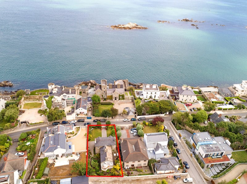 Aerial view: Dalkey Island (not pictured) is close to the property.