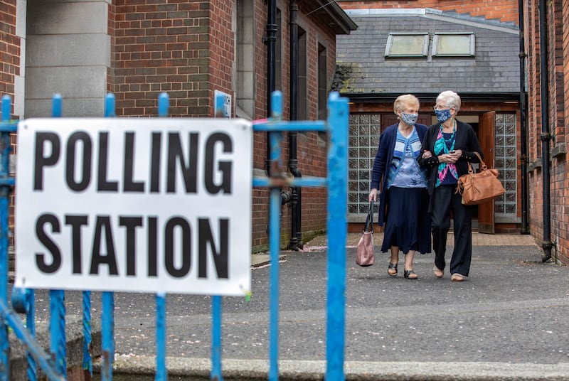 The highest turnouts were in Fermanagh and Omagh (62%), Mid-Ulster (60%) and Derry and Strabane (57%) — all nationalist majority councils. Photograph: Paul Faith/AFP via Getty Images