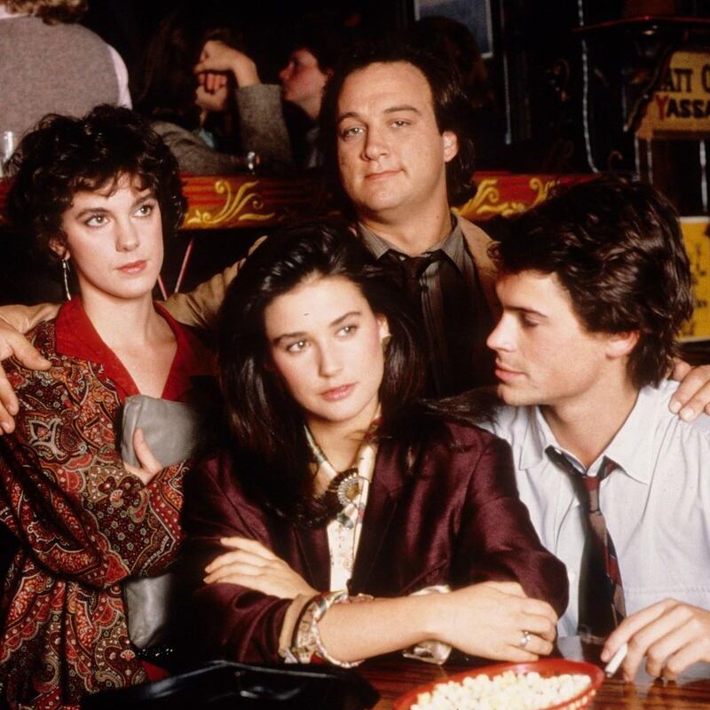 About Last Night: Elizabeth Perkins, Demi Moore, Jim Belushi and Rob Lowe in the 1986 film