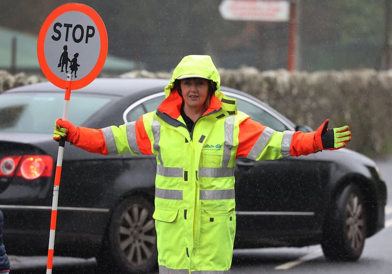 Lollipop lady Fiona Ryan. "If you are well dressed, you won't get cold," she says. Photograph: Nick Bradshaw