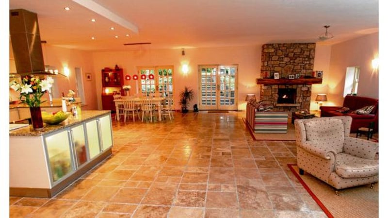 The spacious kitchen/dining area