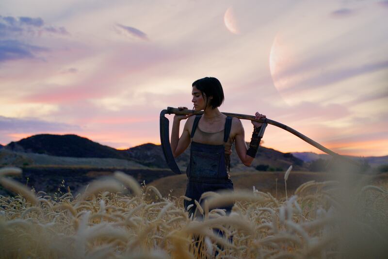 Sofia Boutella in Rebel Moon. Phtotograph: Clay Enos/Netflix