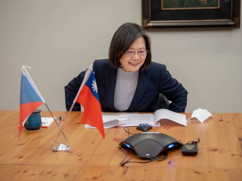 Tsai Ing-wen, Taiwan's president. met US politician Nancy Pelosi in August amid increasing tensions with China. Photograph: AP