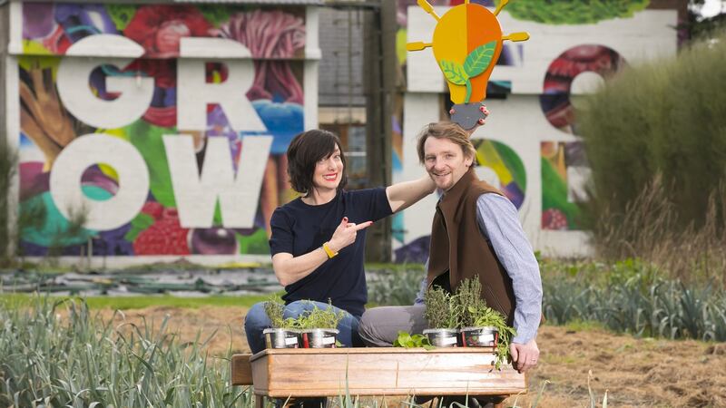 Cullen Allen (Cully)  of Cully and Sully and Karen O’Donohoe from GIY launching the GROW2CEO challenge for student food entrepreneurs