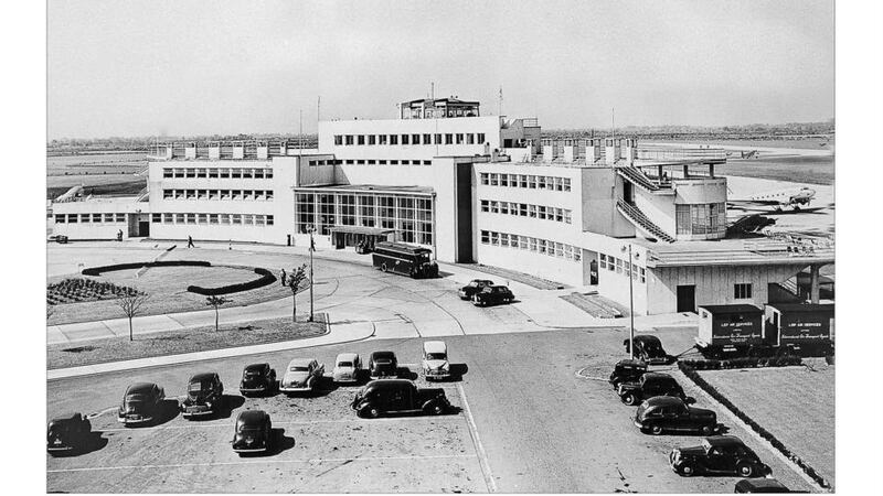 Free car parking at Dublin Airport circa 1952