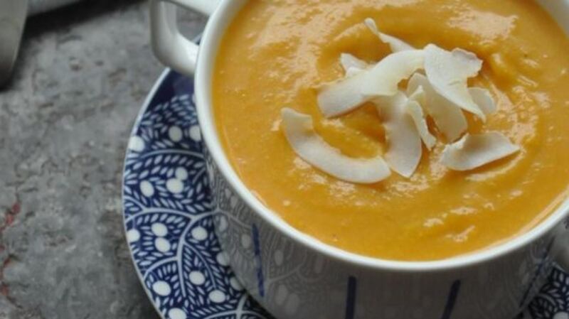 butternut coconut soup by Lilly Higgins