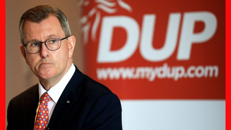 New DUP leader Jeffrey Donaldson gave an interview to Sky News. Photograph: Peter Morrison/PA Wire