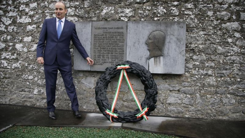 Micheál Martin  at the Annual Fianna Fáil Wolfe Tone Commemoration in October in Bodenstown, Co Kildare.  Photograph: Nick Bradshaw