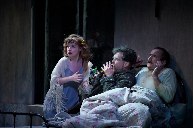 Caitríona Ennis, Marty Rea and Rory Nolan in The Shadow of a Gunman. Photograph: Ros Kavanagh