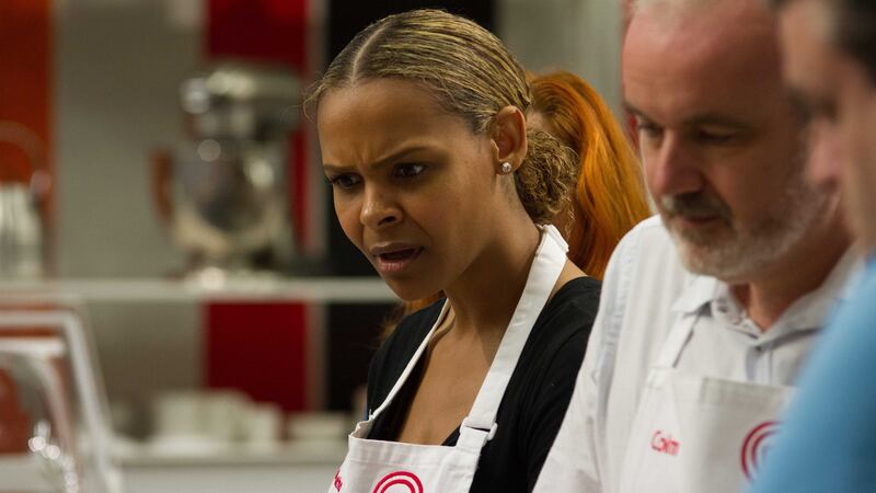 Don’t look so surprised ...  Samantha Mumba has been shown the door of the  Celebrity MasterChef kitchen