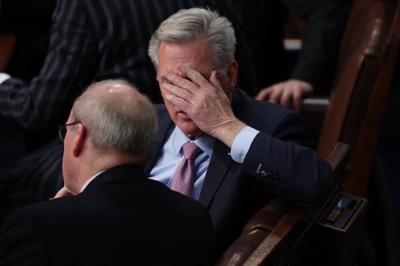 Kevin McCarthy on the fourth day of elections for US Speaker of the House. Photograph: Kevin Dietsch/Getty Images