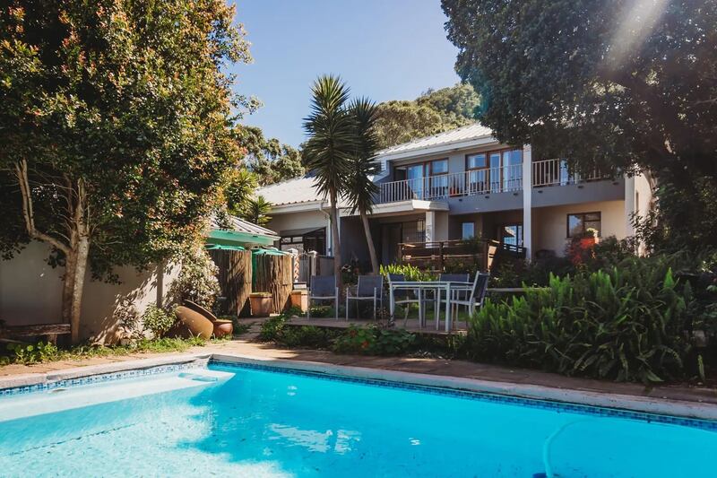 The house in Western Cape, South Africa is nestled among old Milkwood trees