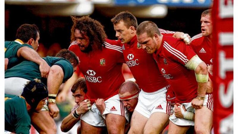 The all-Wales Lions frontrow of Adam Jones, Matthew Rees and Gethin Jenkins are reunited today in Cardiff.