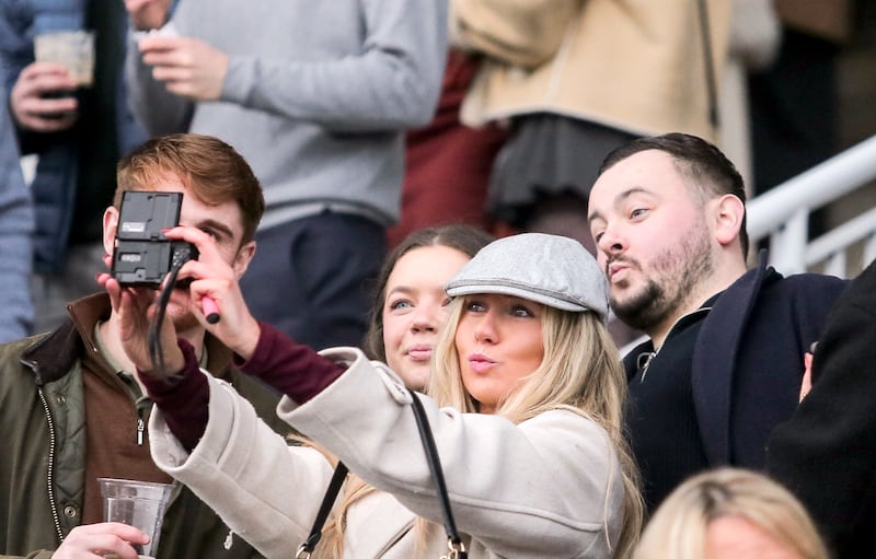 Racegoers enjoy the day out at the 2024 Leopardstown Christmas Festival on December 27th. Photograph: Dan Clohessy/Inpho