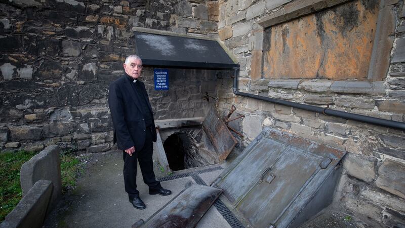 Archdeacon Pierpoint at the crypt at St Michan’s Church. Photograph: Tom Honan.