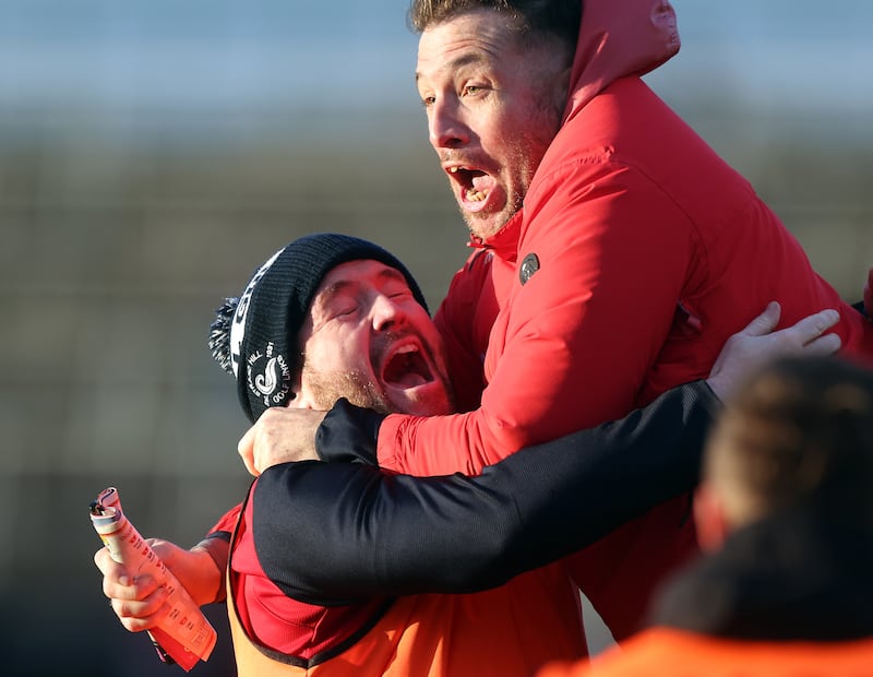 Coolera-Strandhill manager John McPartland (left). Photograph: John McVitty/Inpho