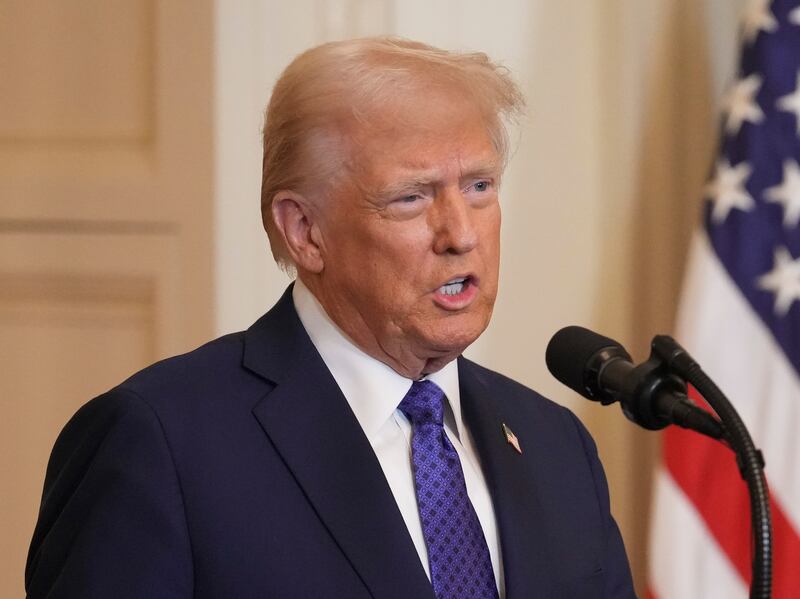 US president Donald Trump in the White House on Wednesday. Photograph: Doug Mills/The New York Times