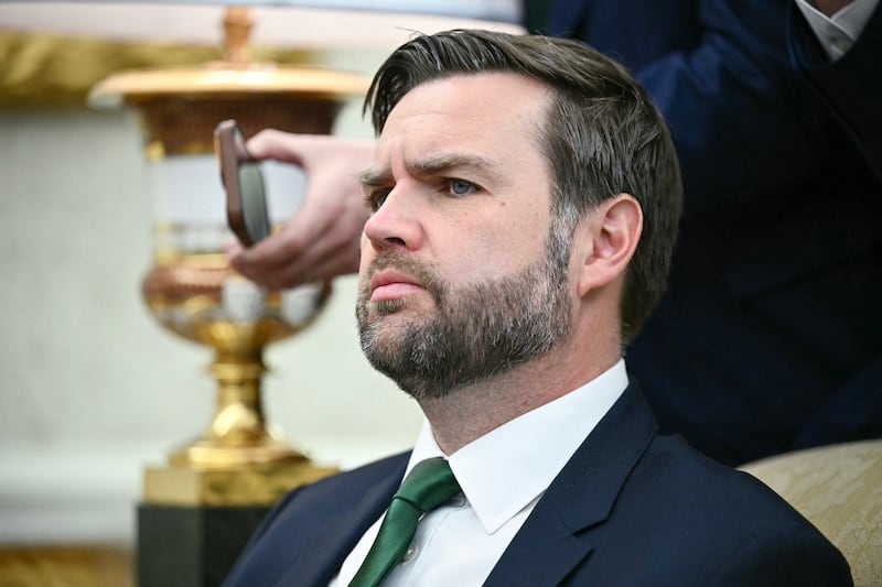 Mr Vance watches on during the meeting. Photograph: Mandel Ngan/ AFP          