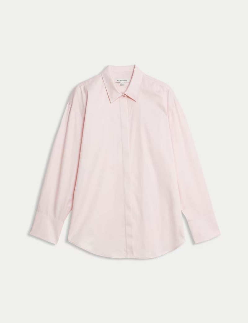 Cotton collared shirt, €70, Autograph, M&S