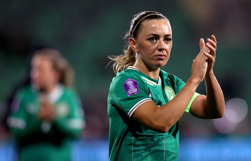 Ireland’s Katie McCabe. Photograph: Ryan Byrne/Inpho