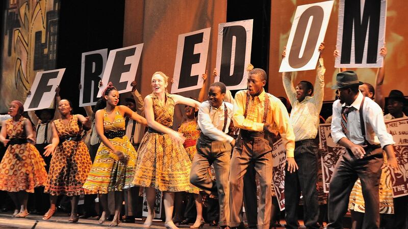 A scene from ‘Mandela Trilogy’, a musical by Cape Town Opera with the Cape Town Philharmonic Orchestra