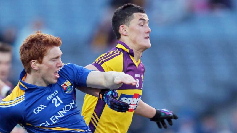 Lee Chin in action for Wexford footballers against Longford.