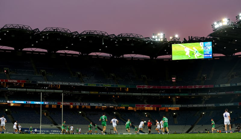 Action from the first interprovincial semi-final at Croke Park. Photograph: James Crombie/Inpho 