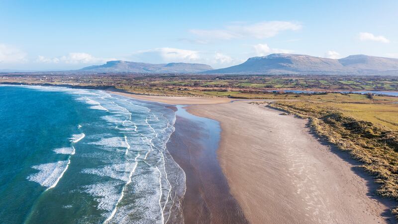 Mullaghmore Beach, seen from Mullaghmore Head, in Co Sligo