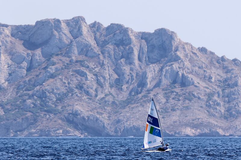 Women’s Dinghy - Ireland’s Eve McMahon, Marseille Marina, 5/8/2024. INPHO/Oceansport/David Branigan