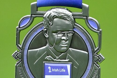 It’s not Yeats on the Dublin Marathon medal. It’s Marge Simpson. And you can quote me on that