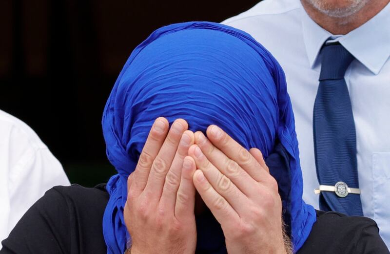 Michal Luczak leaving Mullingar District Court on Sunday. Photograph: Alan Betson 

