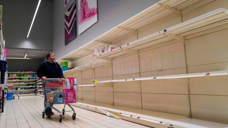 Dunnes Stores remained the largest retailer in the State with a market share of 22.3 per cent followed by SuperValu and Tesco with 21.3 per cent each. Aldi and Lidl held a joint 12.3 per cent share of the market each.  Photograph: Getty Images