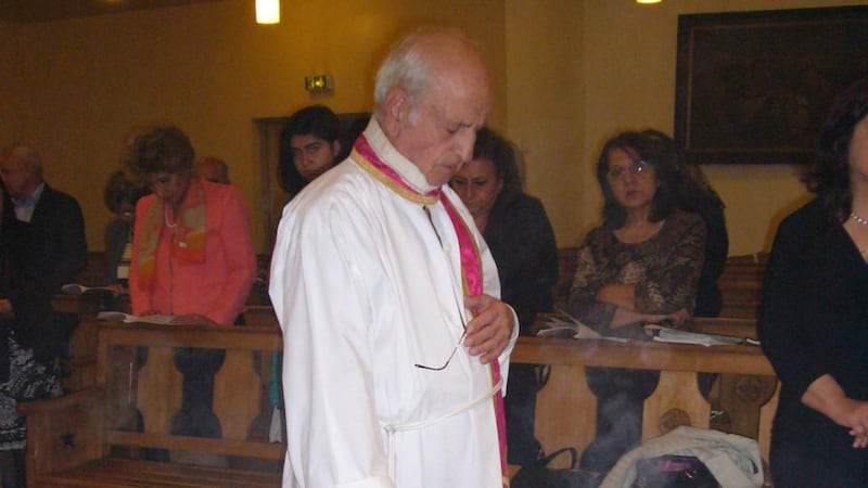 Wadih (75) was wounded in the 2010 attack in which 58 people were killed at Our Lady of Salvation in Baghdad. He is now a deacon at an Iraqi church in Paris. Photograph: Lara Marlowe