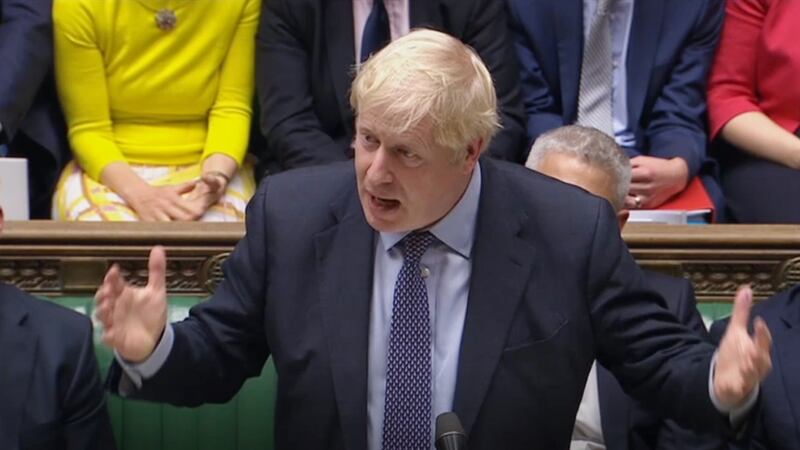 Prime Minister Boris Johnson speaks in the House of Commons, London, after MPs accepted the Letwin amendment. Photograph: House of Commons/PA Wire