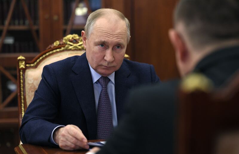 Russian president Vladimir Putin. Photograph: Gavriil Grigorov/Pool/AFP via Getty