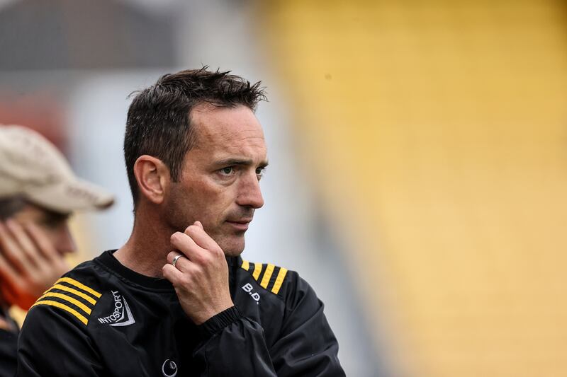 Kilkenny Manager Brian Dowling. “We’re very disappointed,” he admitted after the match. Photograph: Ben Brady/Inpho