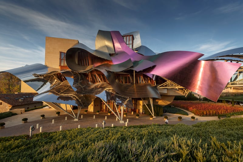 The Frank Gehry-designed Hotel Marqués de Riscal, a Luxury Collection Hotel