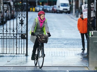 Labour leader Ivana Bacik arriving at Leinster House, Dublin, ahead of the nomination of a new taoiseach. Photograph: Brian Lawless/PA