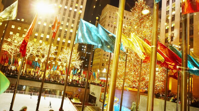 The Christmas tree at Rockefeller Plaza. Photograph: Getty Images