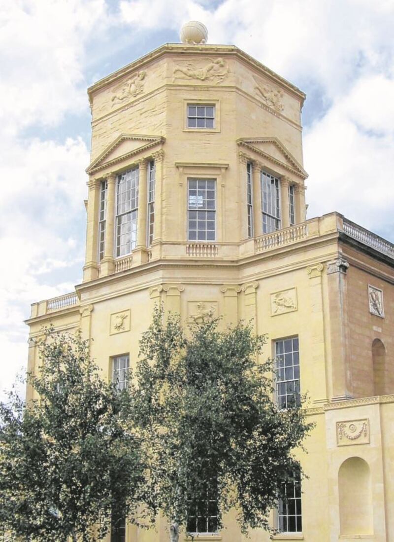 Radcliffe Observatory in Oxford, England. It shows that  Georgians liked a bit of height