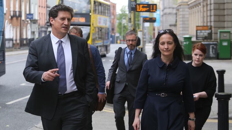 Green Party leader Eamon Ryan with deputy leader Catherine Martin arriving at the Department of Agriculture for government formation talks. Photograph: Gareth Chaney/Collins Photos