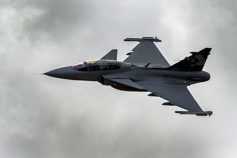 The Saab Gripen F fighter jet is used by some of Ireland's fellow EU member states. Photograph: Fabirce Coffrini/AFP/Getty