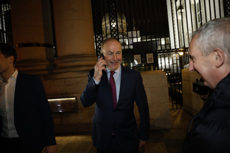 Micheál Martin photographed leaving Government Buildings earlier this week. Photograph: Nick Bradshaw/The Irish Times