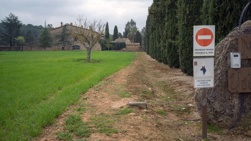 The farm where Albert Solà  spent his childhood in Sant Climent de Peralta, in the province of Girona, near the French border. Photograph: Samuel Aranda/New York Times