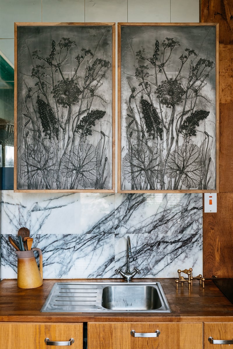 The panels Erica Devine designed for her own kitchen presses