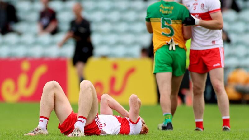 Donegal edged out Derry in last year’s Championship. Photograph: James Crombie/Inpho