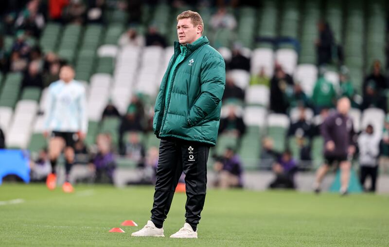 Tadhg Furlong before Ireland's game against England last Saturday. Photograph: Dan Sheridan/Inpho