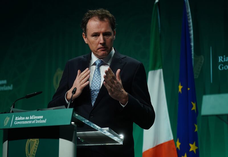 "Hello Leitrim!": Minister for Agriculture Charlie McConalogue. Photograph: Brian Lawless/PA Wire